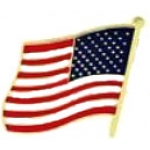 UNITED STATES FLAG PIN USA FLAG PIN FLYING TO THE LEFT US FLAG PIN DX